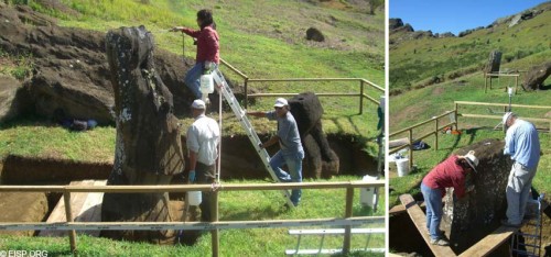 Figure 1: Conservation intervention and application of the protective treatment (photographs by VTH).