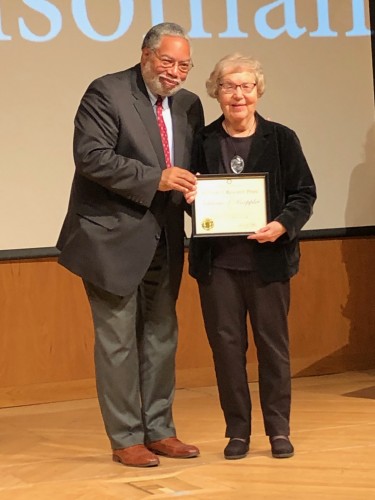 Dr. Adrienne L. Kaeppler, Curator of Oceanic Ethnology, Smithsonian Institution, was awarded the Secretary’s Research Prize for the The Iconic Tattooed Man of Easter Island on November 6, 2019. 