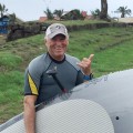 Surf's up!  Jimmy Buffet with EISP on Rapa Nui. 