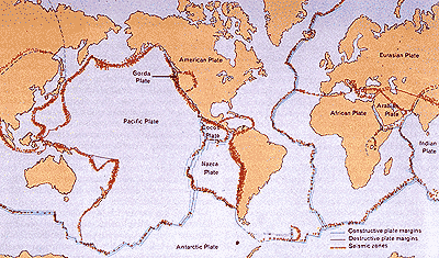 Map showing the Nazca Plate, on which Rapa Nui (Easter Island) is located.