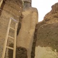 View of statue RR-001-157 from excavation trench. © EISP 2011