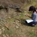 Vaiheri Tuki Haoa measuring excavated toki. © EISP 2011