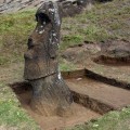 Statue RR-001-157 after the shovel scrape on the first day.