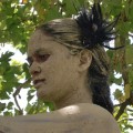 Baiheri Tuki Haoa with full body paint for Kai Kai. © Easter Island Statue Project