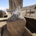 Moai RR-001-157 fully revealed during excavation, dorsal view. © EISP.ORG 2012