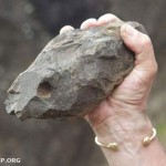 An example of a toki (pick) used to rough out the statues. ©2002 EISP/JVT/Photo: A. Hom