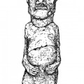 Figure 8 Drawing of statue MN-SAN-003 by Cristiàn Arèvalo Pakarati. © Easter Island Statue Project